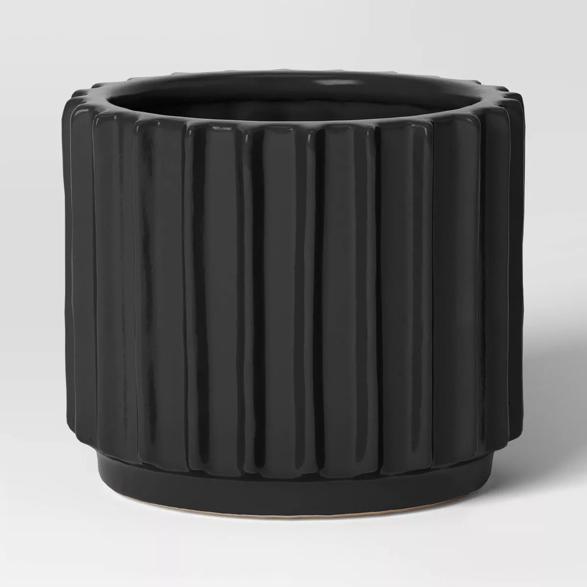 Geared Ceramic Indoor Outdoor Planter Pot Charcoal 9.9"x11.97" - Threshold™ | Target