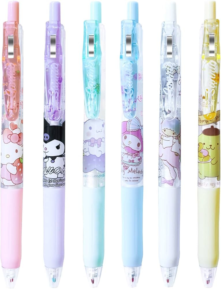 6 Pcs Cute Cartoon Pens Kawaii Kitty Ballpoint Pens School Supplies Anime Cartoon School Supplies... | Amazon (US)