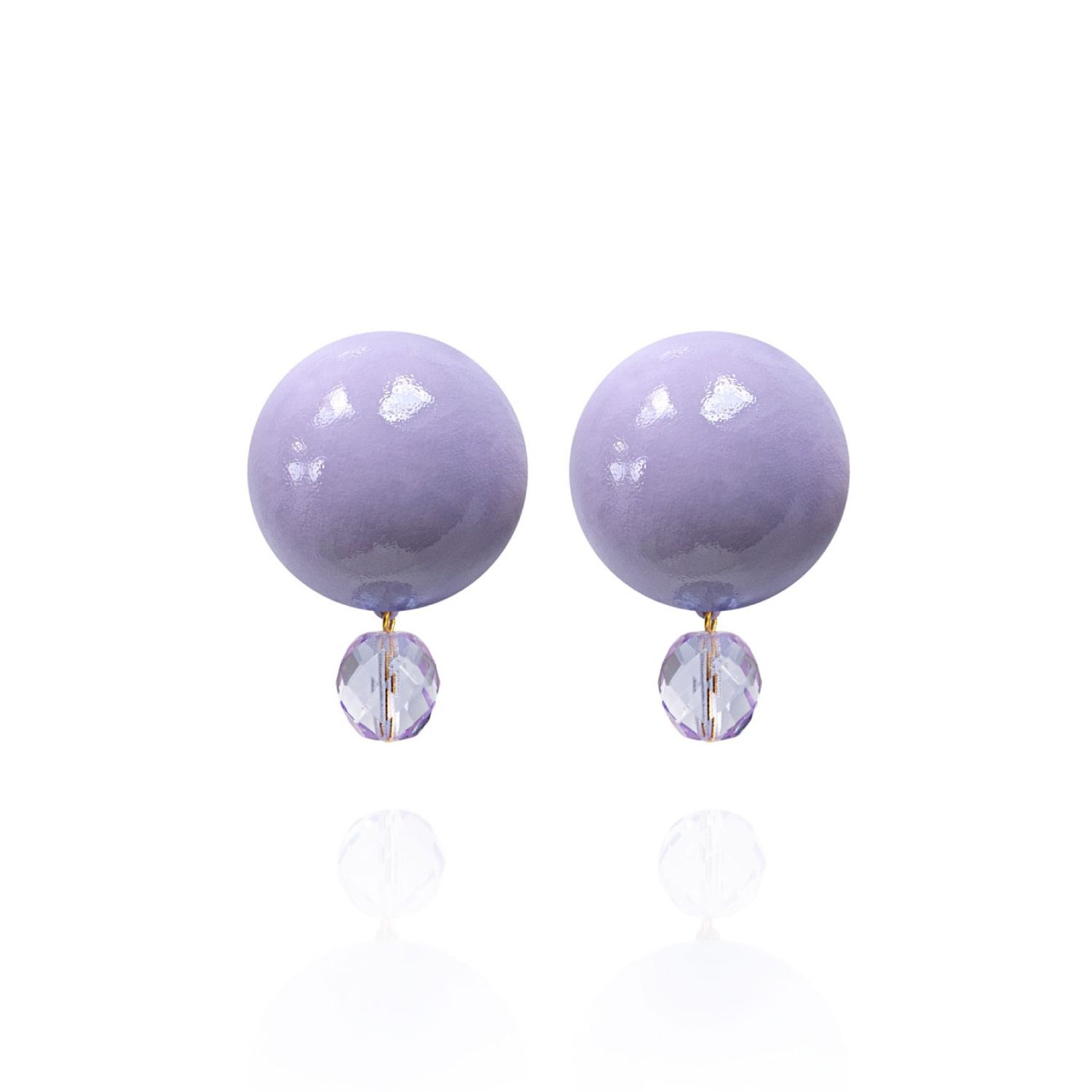 Luna Earrings In Pale Periwinkle | Wolf & Badger (US)