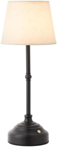 Cordless Table Lamp, Rechargeable Desk Lamp with Fabric Shade, Battery Operated Lamp 3 Color Step... | Amazon (US)