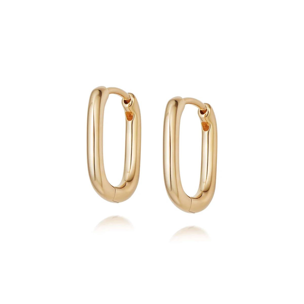 Estée Lalonde Mini Square Hoop Earrings 18ct Gold Plate | Daisy London Jewellery