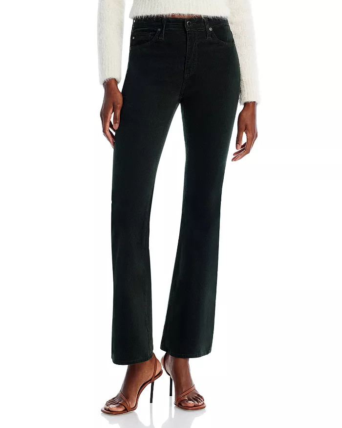 Farrah High Rise Corduroy Bootcut Jeans in Hidden Pine | Bloomingdale's (US)