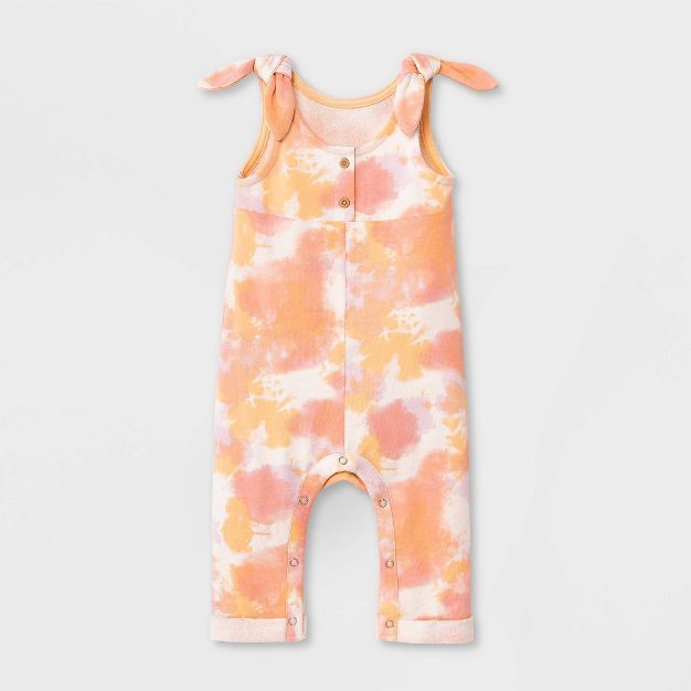 Grayson Mini Baby Girls' Tie-Dye Jumpsuit - Pink | Target