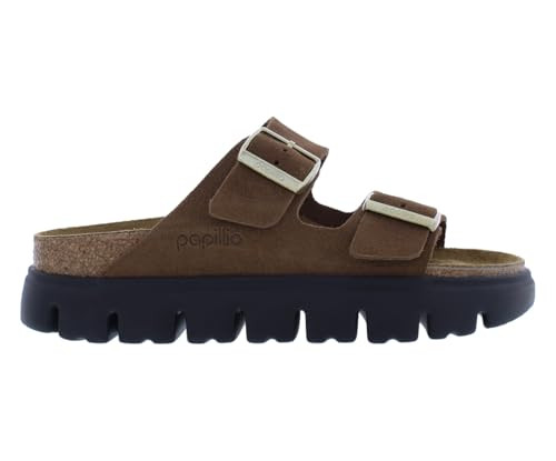 Birkenstock Women's Arizona Chunky Sandals, Dark Tea, Brown, 10-10.5 Narrow US | Amazon (US)