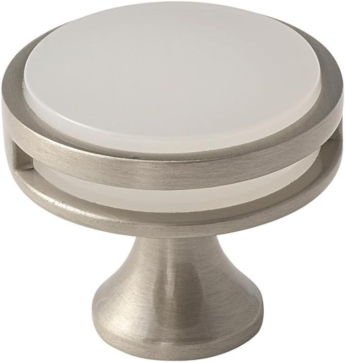 Amerock | Cabinet Knob | Satin Nickel/Frosted | 1-3/8 inch (35 mm) Diameter | Oberon | 1 Pack | D... | Amazon (US)