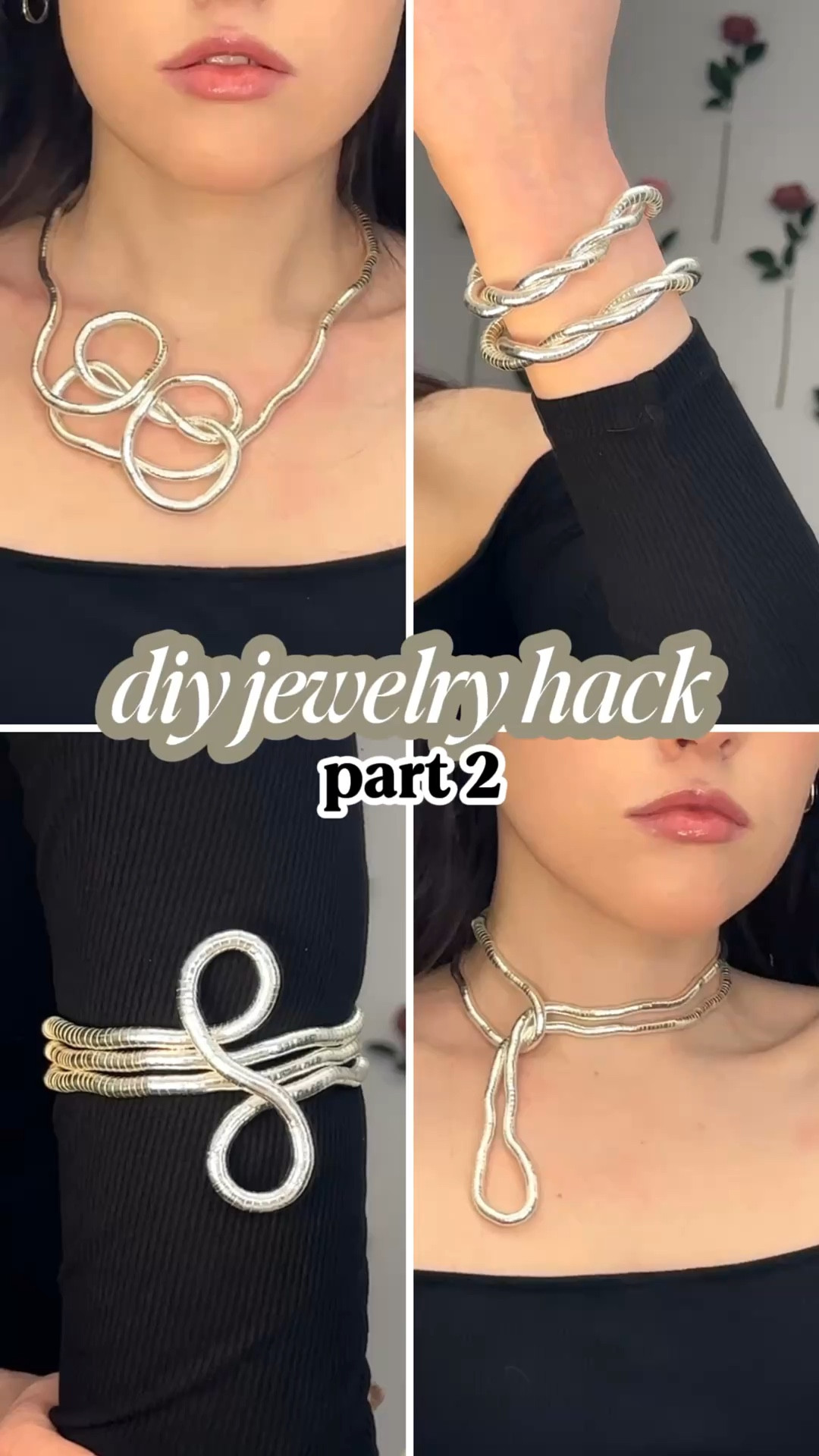 diy jewelry hack 🩶 love that these can be styled so many different ways - and it’s not just a necklace! This would be so cute as an arm cuff for a music festival like #coachella etc - would so perfect for traveling 💕 

top from @Halara Glam 

#fashionhacks #pinterestaesthetic #jewelrymaking #diyjewelry 

#LTKgrwm #LTKootd #LTKFestival