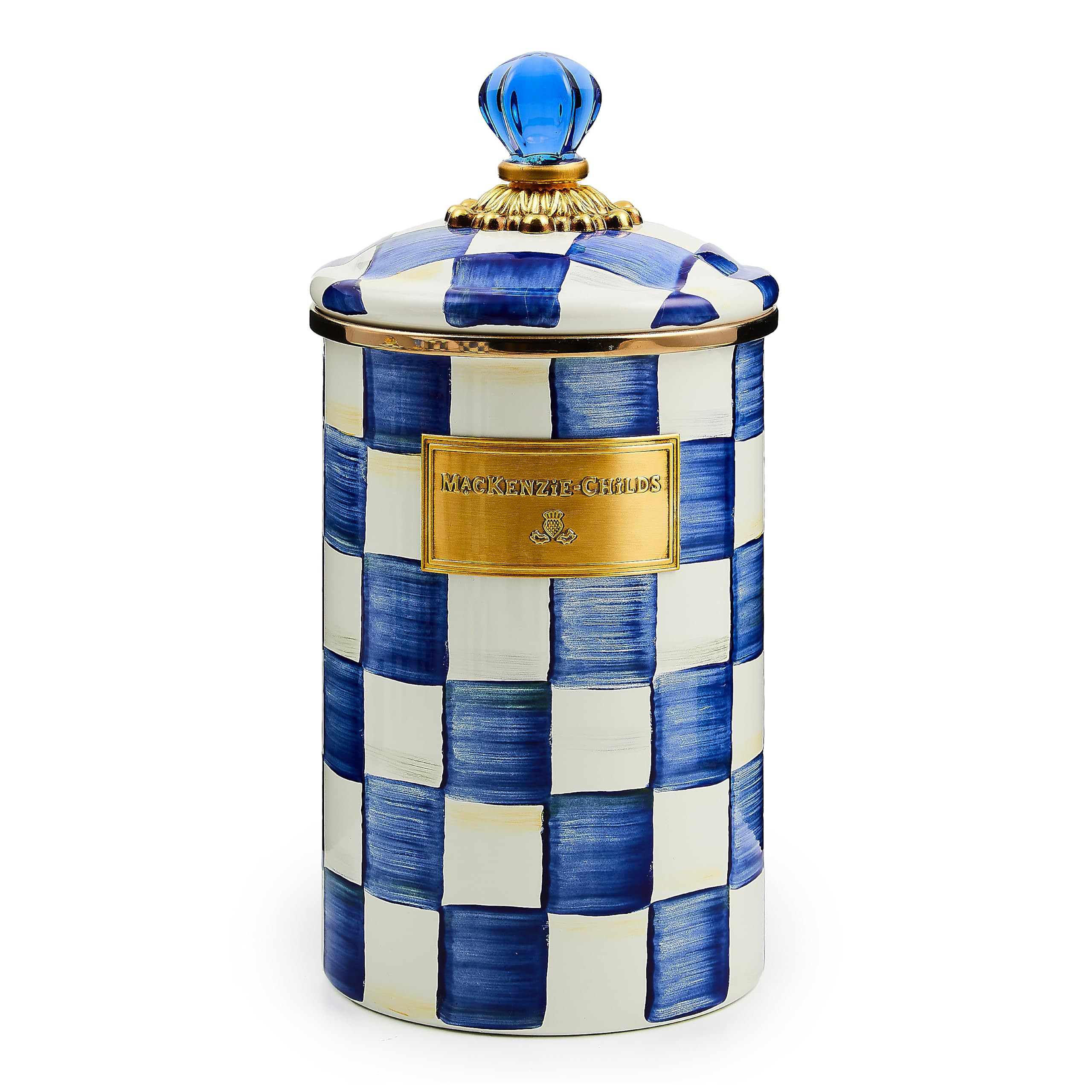 MACKENZIE-CHILDS Large Enamel Canister, Kitchen Storage Container for Flour and Sugar, 1.89 Liter... | Amazon (US)