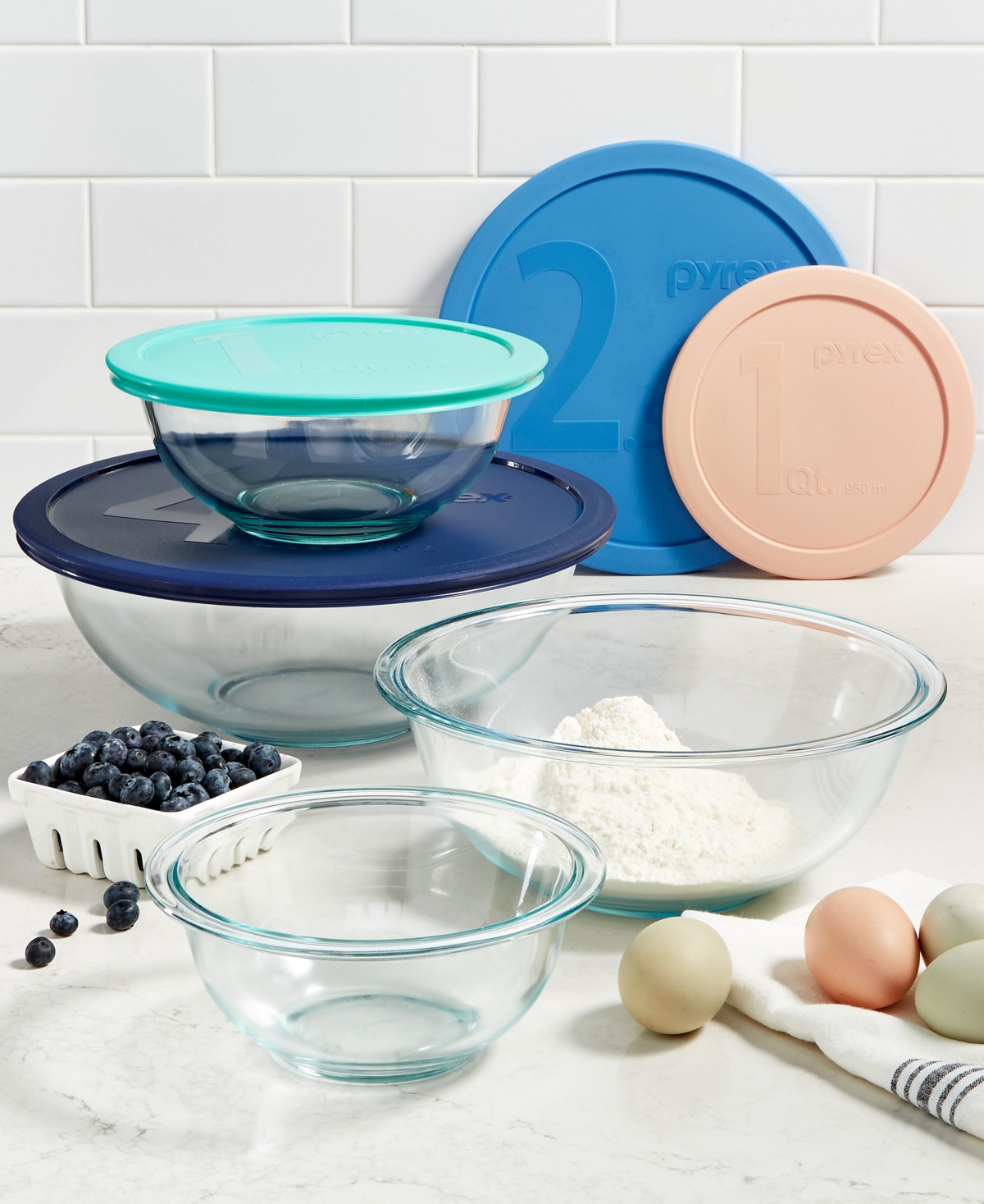 Pyrex 8-Pc. Mixing Bowl Set | Macys (US)