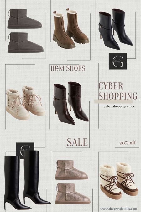 H&M winter shoes 30% off, Black Friday sale, fall boot, winter boots, ugg dupes! Apres ski

#LTKsalealert #LTKCyberWeek #LTKshoecrush