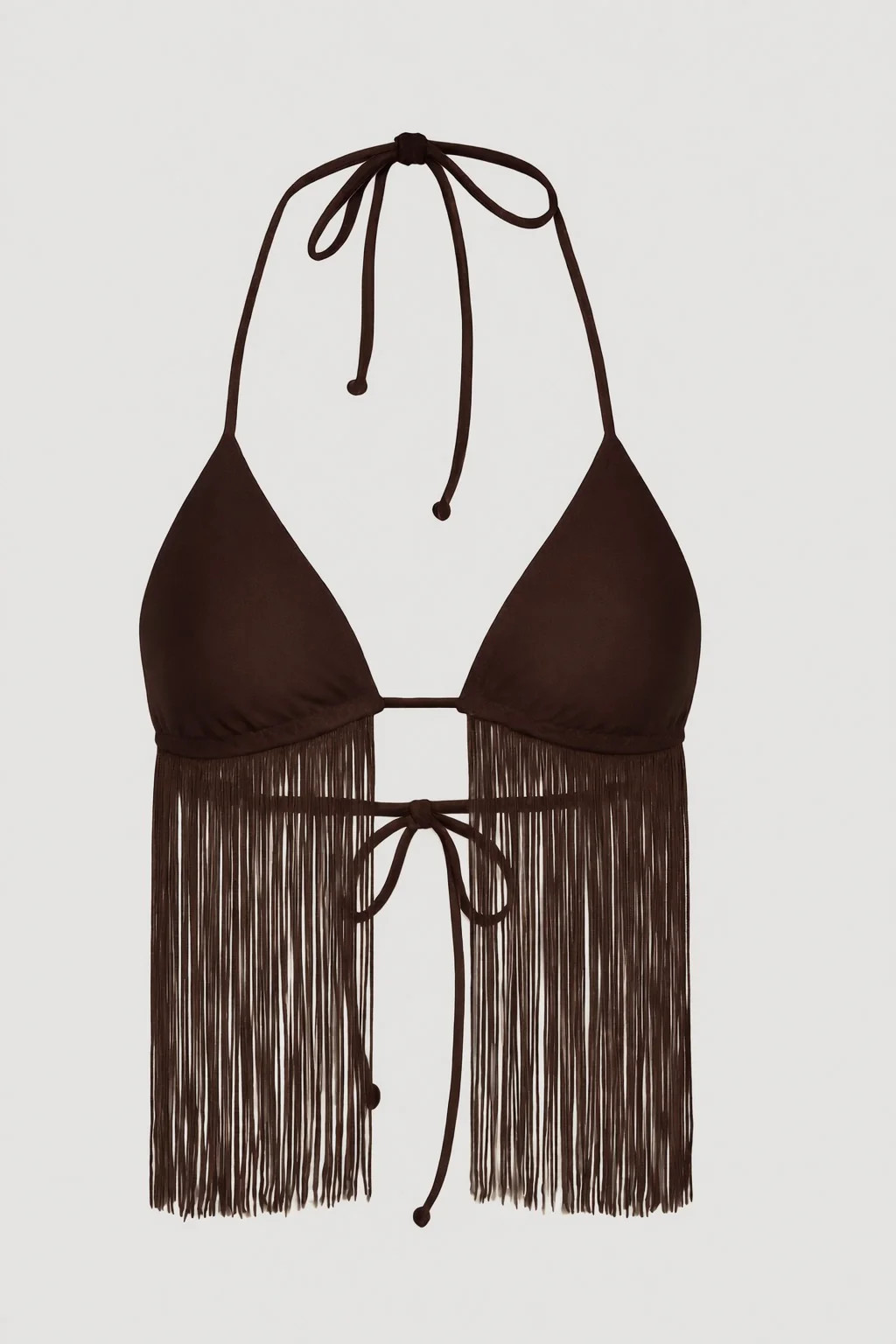Fringe Triangle Top (Chocolate Brown) | SAME