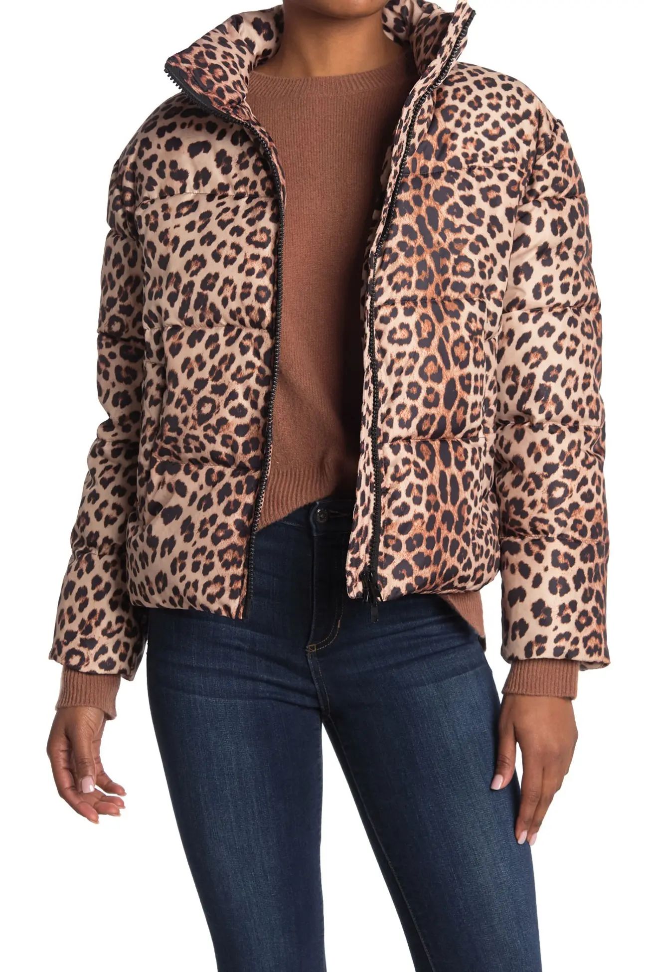 Elodie | Leopard Zip Puffer Coat | Nordstrom Rack | Nordstrom Rack