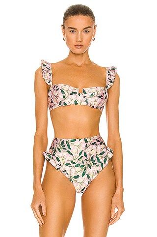 Agua by Agua Bendita Kiwi Bikini Top in Rosa | FWRD | FWRD 