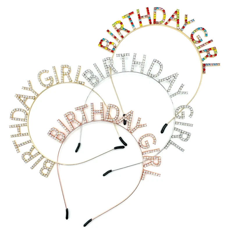 Rhinestone Birthday Girl Headband | Etsy (US)