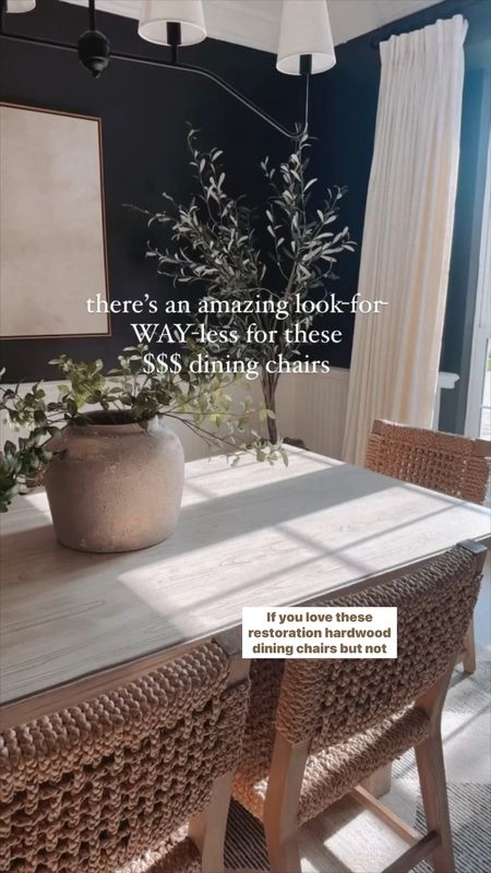 The look for less version of my RH Adrienne dining chairs is available at a few different retailers! 

Woven dining chair, restoration hardware, dining room

#LTKhome #LTKVideo