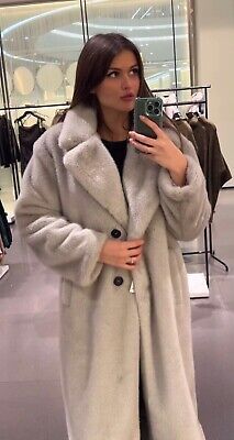 Zara Long Faux Fur Coat Cream Grey Off White XS S M XL Small Large 6318/255 New  | eBay | eBay US