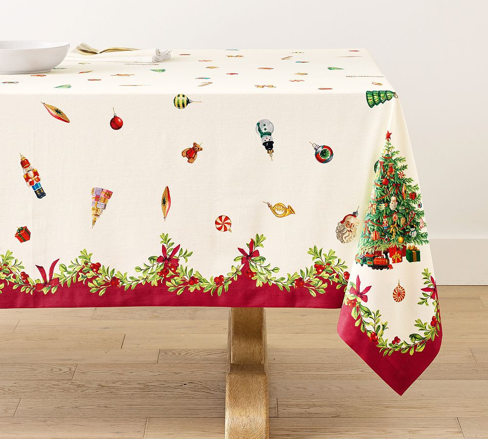 Nostalgic Christmas Icon Cotton Tablecloth | Pottery Barn (US)