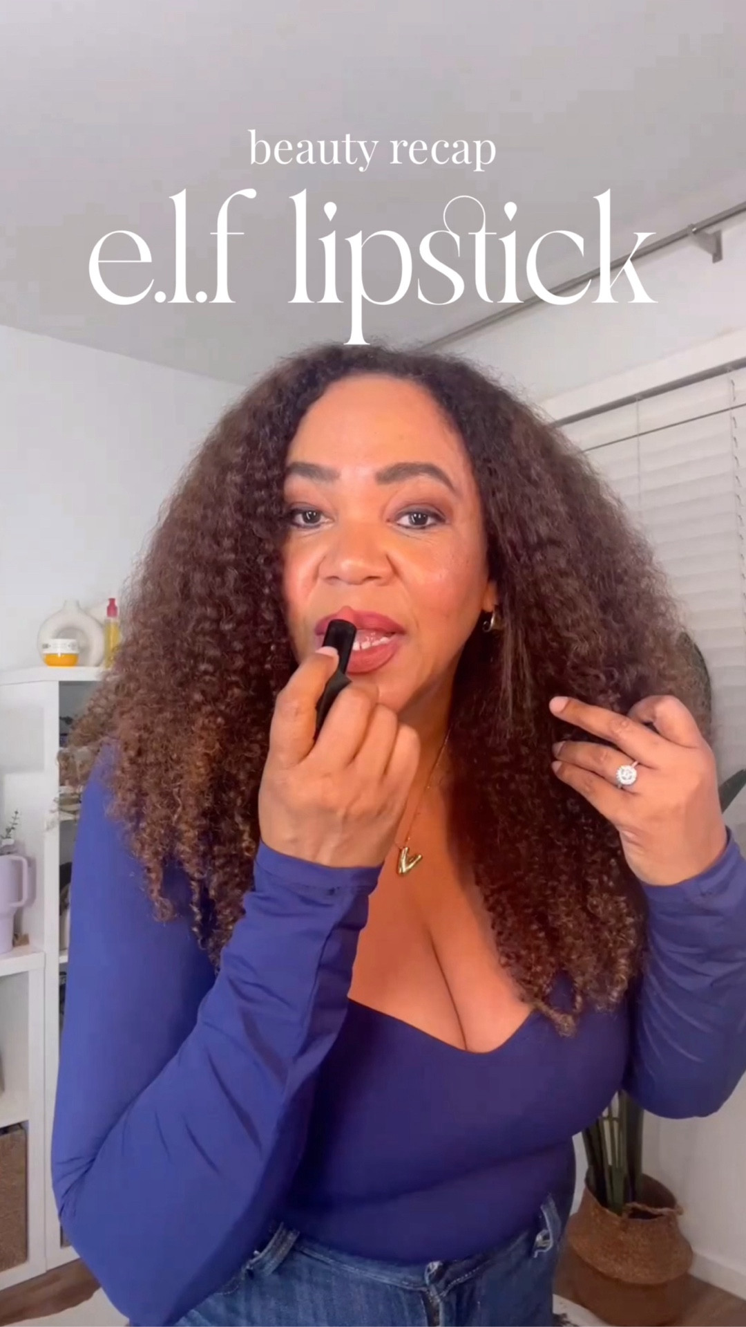 e.l.f. O face satin lipstick 💄 in standing ovation! So pretty and the price point is on point ☝🏾. This is from my weekly Amazon Live shopping livestream ✨

#LTKMidsize #LTKBeauty #LTKOver40