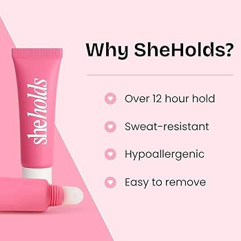 SheHolds™ Body Adhesive for Clothes – Liquid Fashion Tape Alternative for Women, Sweat-Proof ... | Amazon (US)