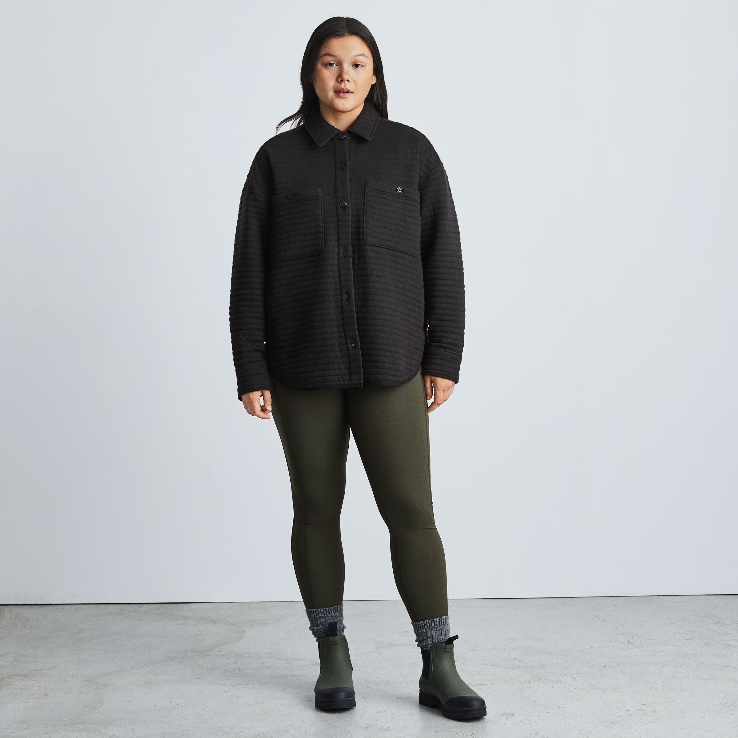 The Organic Cotton Quilted Shirt Jacket | Everlane