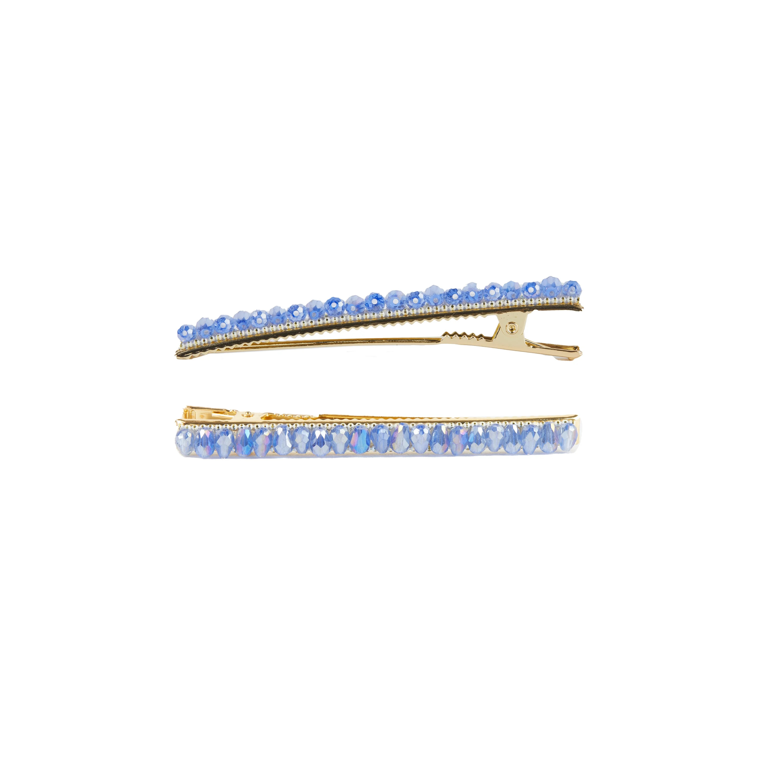 Hairitage Beaded Hair Clips – Slate Blue, 2PC | Walmart (US)