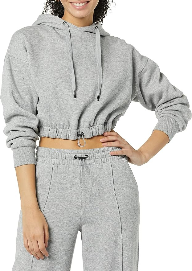Core 10 Women's Super Soft Cropped Hooded Sweatshirt | Amazon (US)