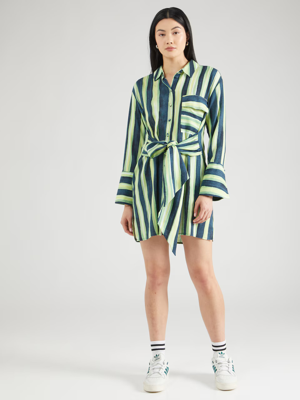 TOPSHOP Blousejurk in Petrol, Lichtgroen | ABOUT YOU NL