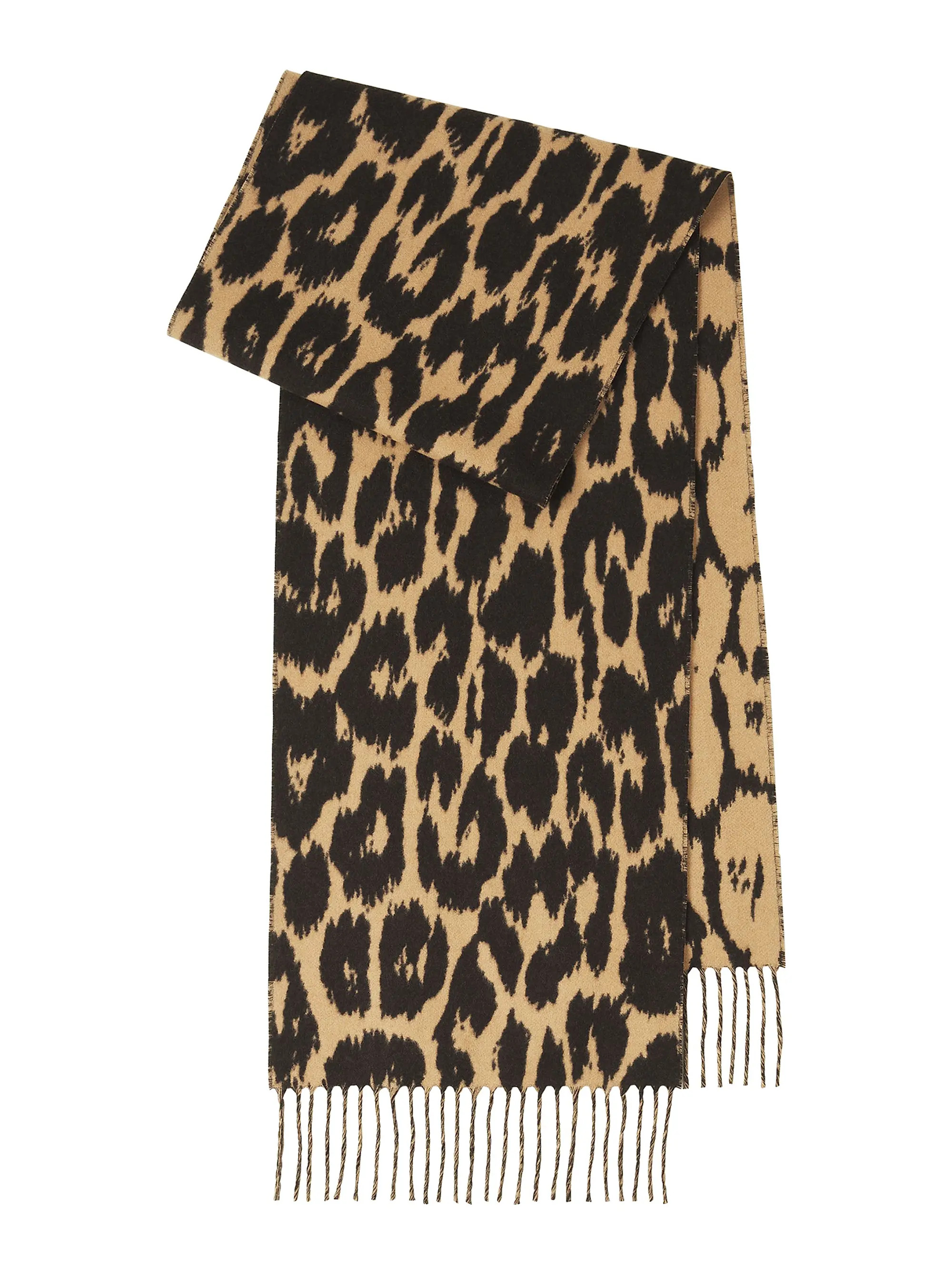 Lanvin Leopard Print Wool Scarf | Saks Fifth Avenue | Saks Fifth Avenue
