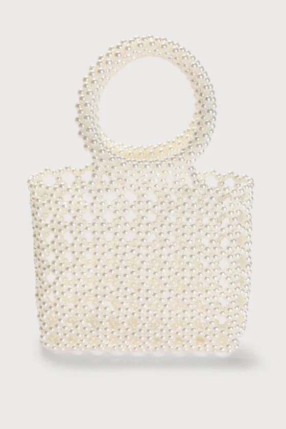 Charming Allure White Pearl Mini Handbag | Lulus (US)