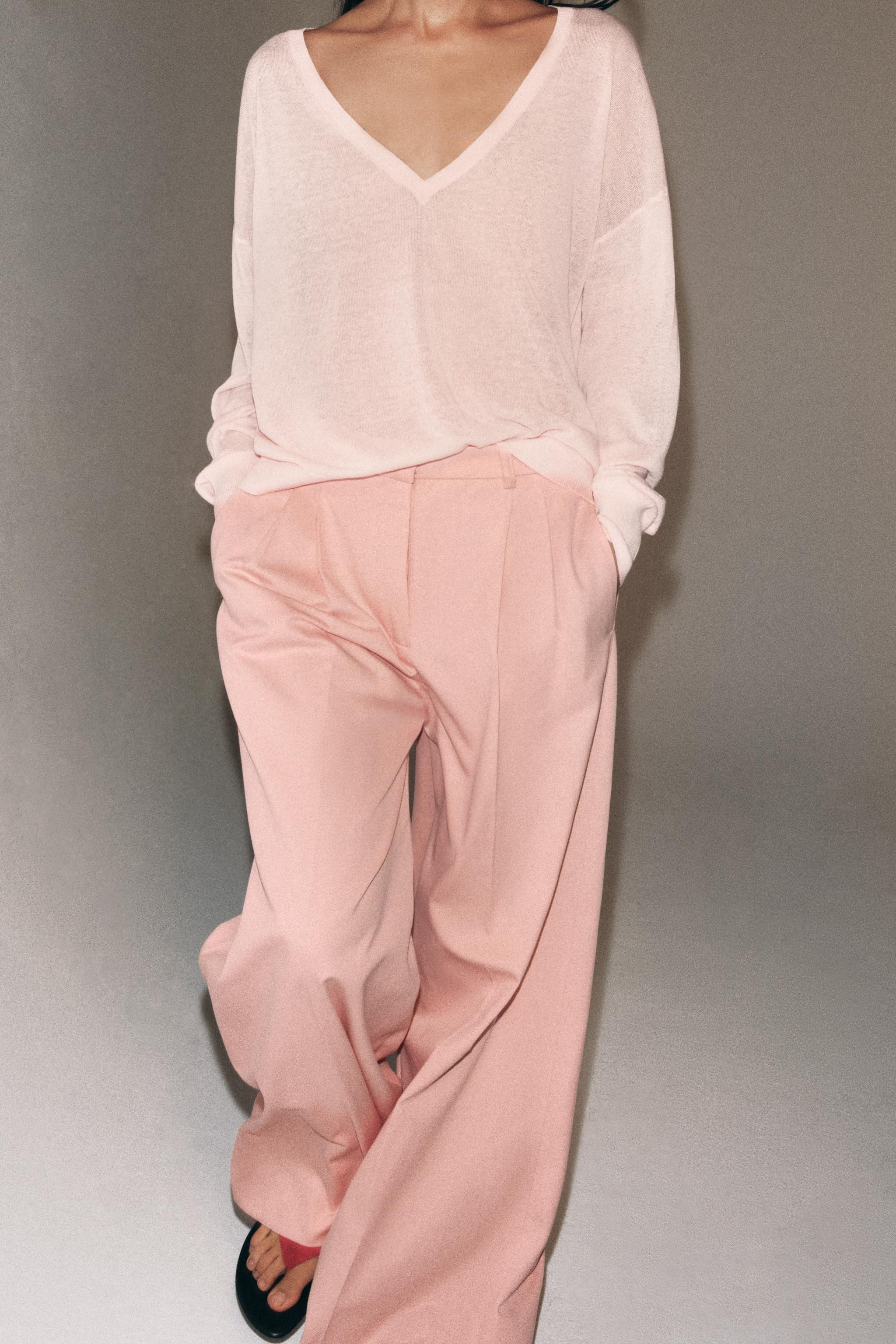 ZW COLLECTION PLEATED WIDE LEG PANTS | Zara US