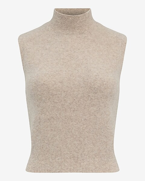 Wool-Blend Mock Neck Sweater Tank | Express