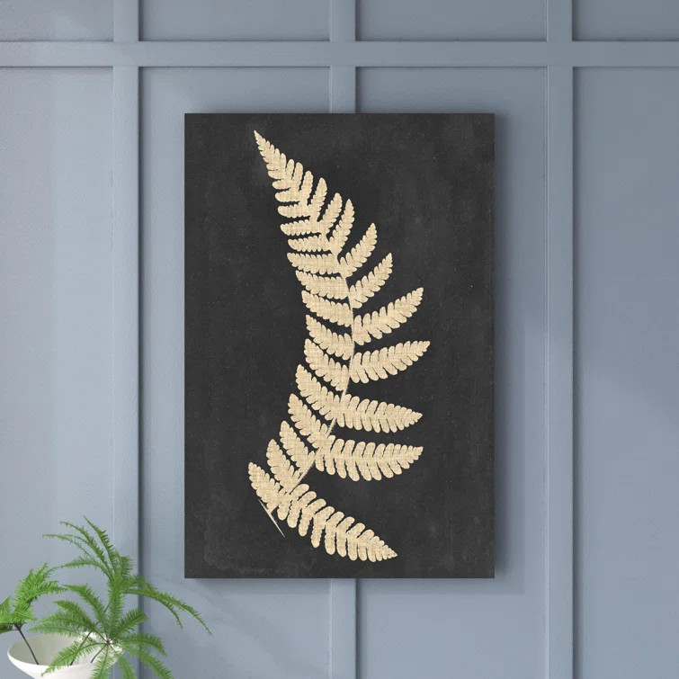 Linen Fern IV - Wrapped Canvas Print | Wayfair North America