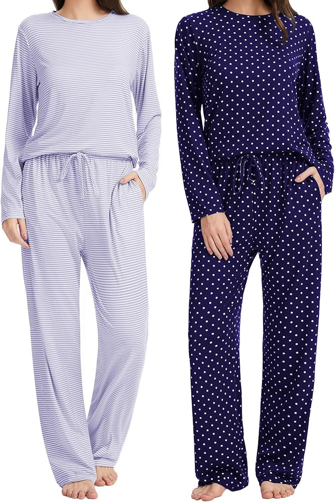 Meanzoo 2-Pack：Pajamas for Women Set - Soft Loungewear Comfy Sleepwear Sets with Pockets (Avail... | Amazon (US)