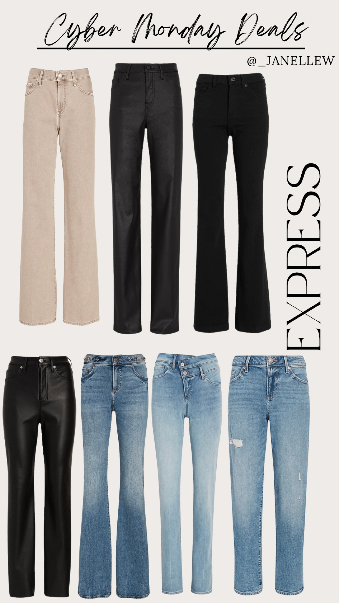 Express is having a sale for 50% off everything! 

•Follow for more sales!!•

#express #expressjeans #jeans #fauxleather

#LTKCyberweek #LTKsalealert #LTKGiftGuide