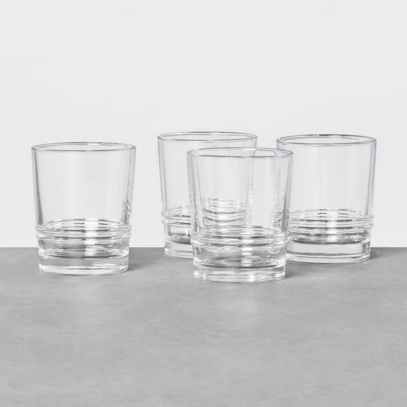 7.5oz Double Banded Glass Drinkware Short - Hearth & Hand™ with Magnolia | Target