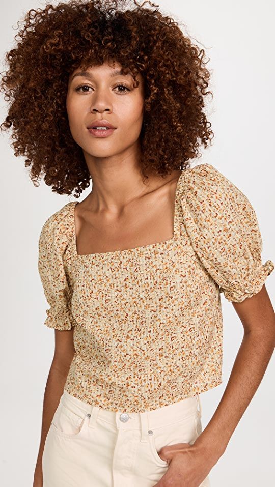 Moore Cropped Voile Top | Shopbop