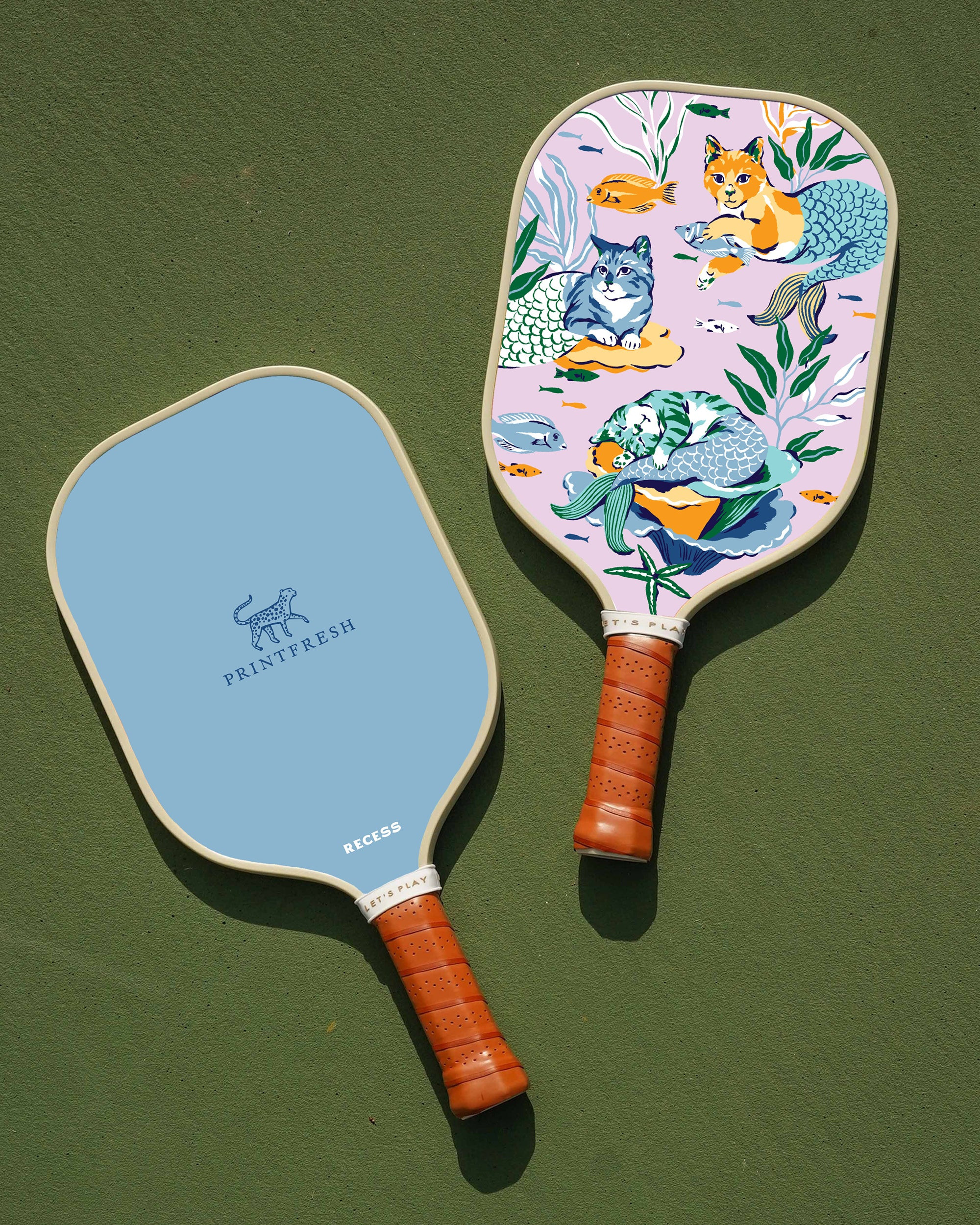 Meowing Mermaids - Pickleball Paddle - Lavender | Printfresh