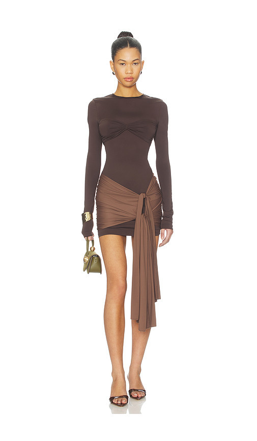 LIONESS Midnight Mini Dress in Chocolate. Taglia L. Also in M, S. | Revolve Clothing (Global)