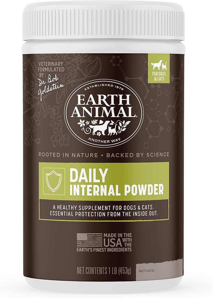 Earth Animal Apothecary Natural Flea & Tick - Daily Internal Powder Supplement for Dogs & Cats - ... | Amazon (US)