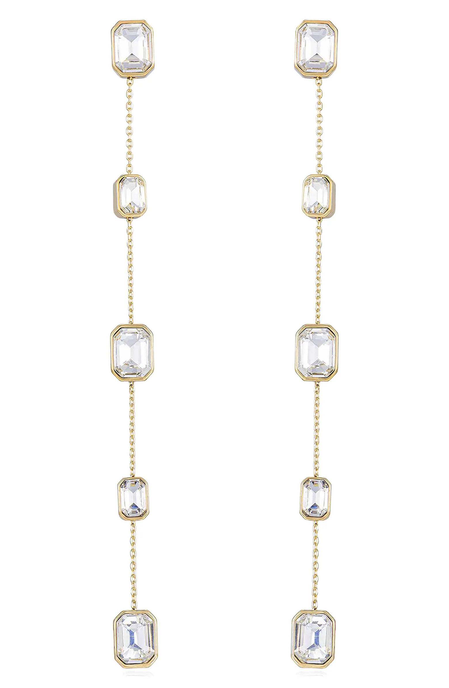 Baguette Crystal Linear Drop Earrings | Nordstrom