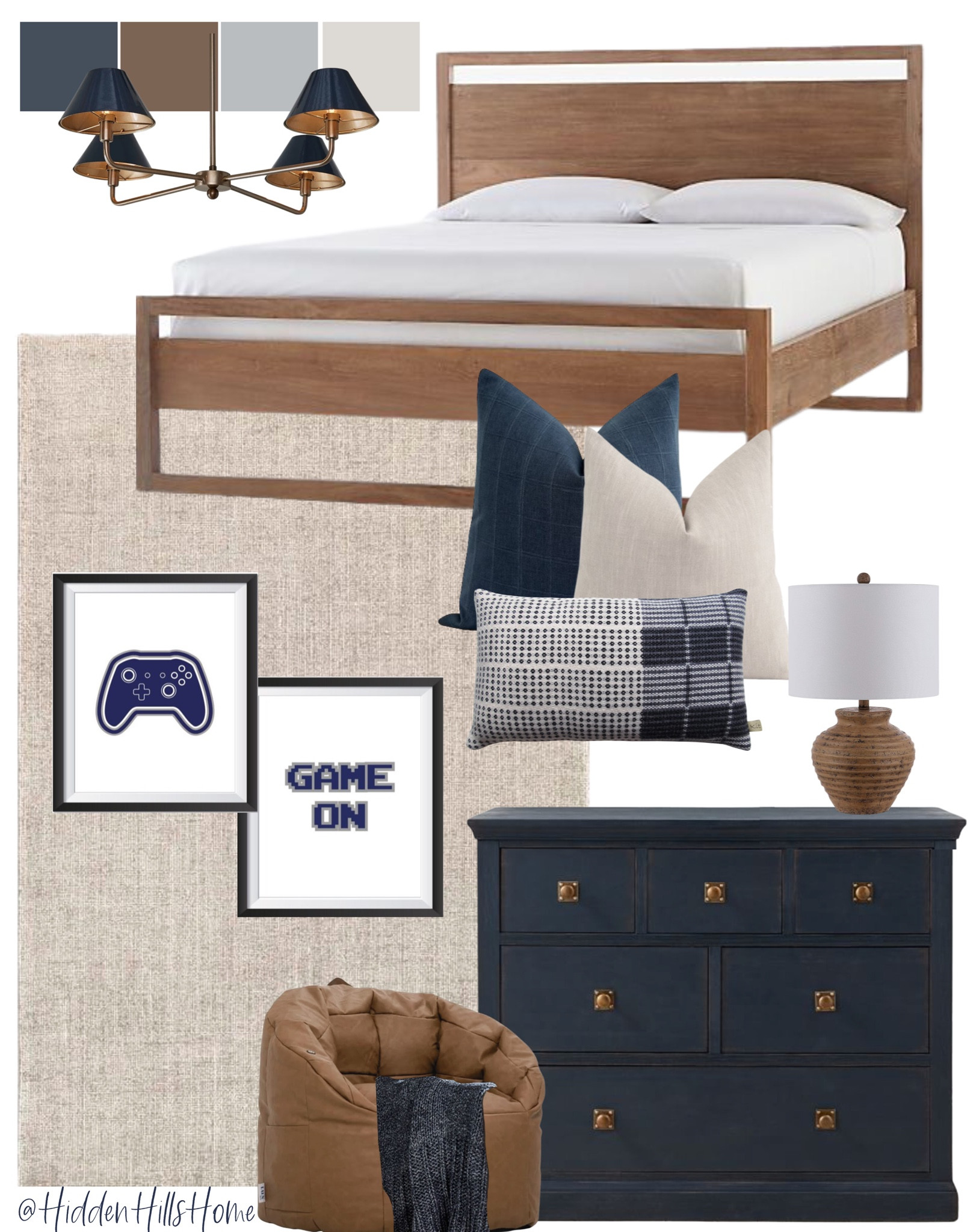 Loft Solid Wood Panel Bed curated on LTK