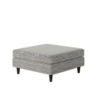 Faux Skin Carbon 38" Square Padded Cocktail Ottoman | Bed Bath & Beyond