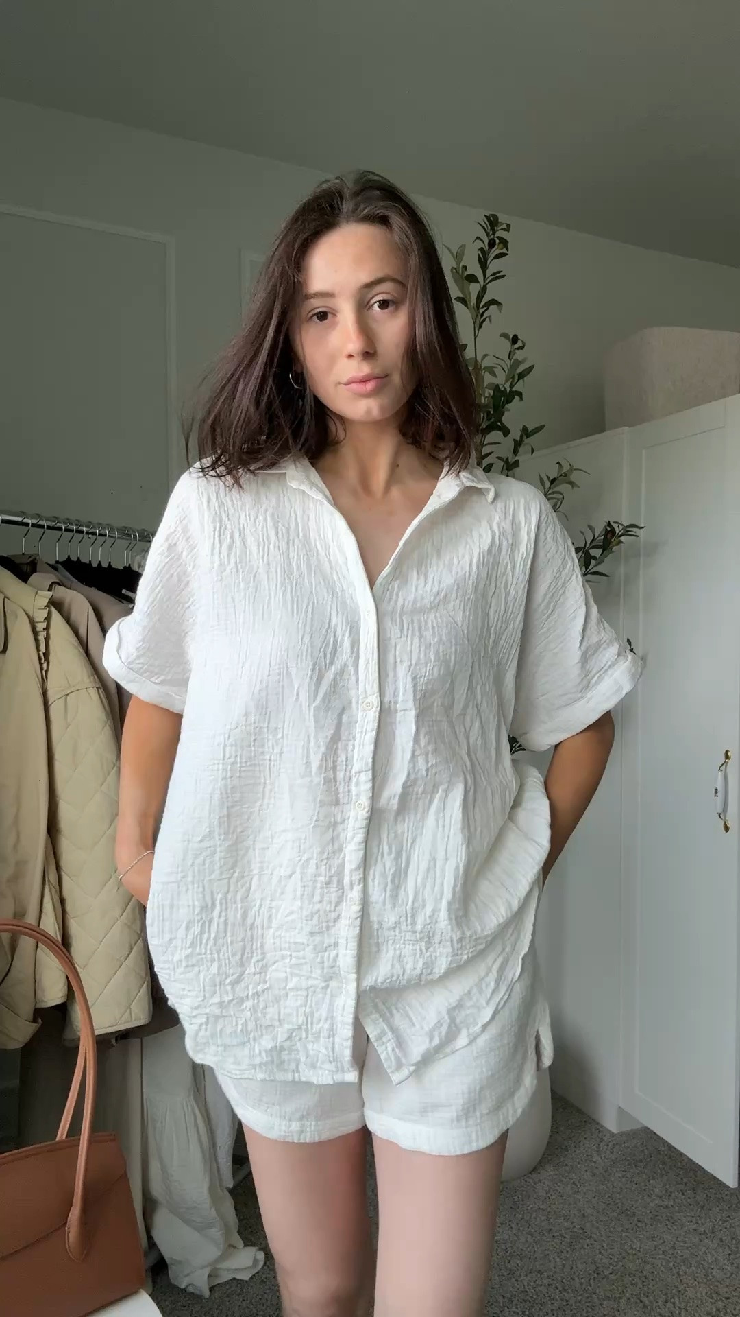 Wearing small in the shorts and medium (I sized up for a very loose fit - the top is already loose ever TTS I would say!) 100% organic cotton set! Perfect for the warmer weather, keeping up with my toddlers, and looking chic doing it xx

#LTKootd #LTKmomlife