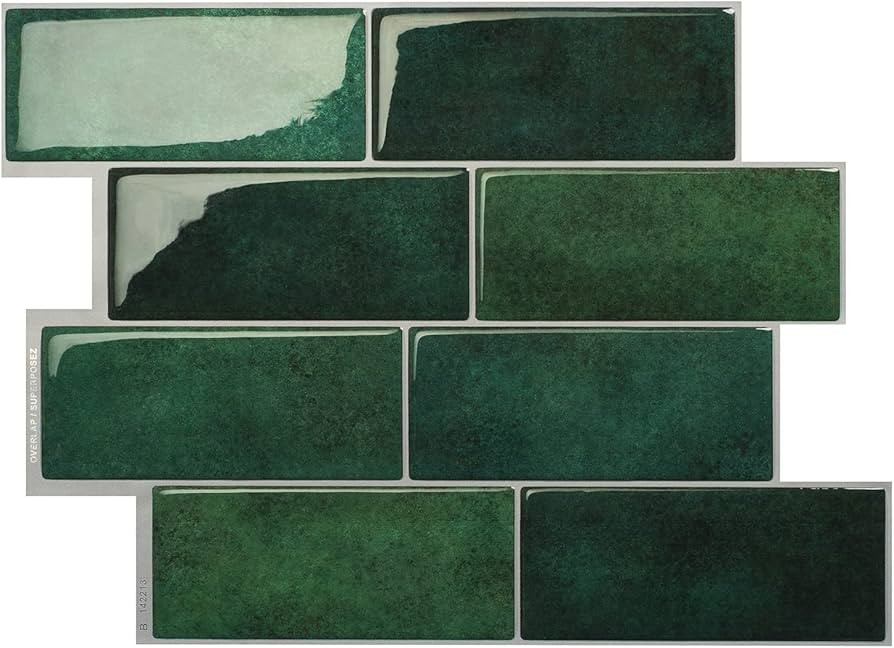 SMART TILES Peel and Stick Backsplash - 5 Sheets of 11.56" x 8.38" - 3D Adhesive Peel and Stick T... | Amazon (US)