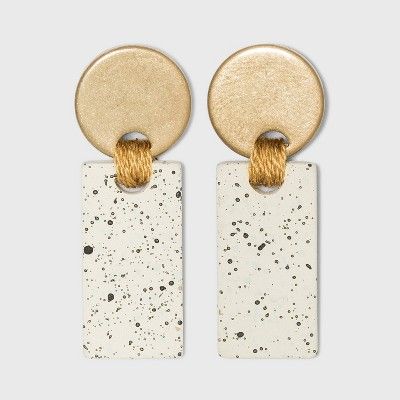 Speckled Disc and Bar Drop Earrings - Universal Thread™ | Target