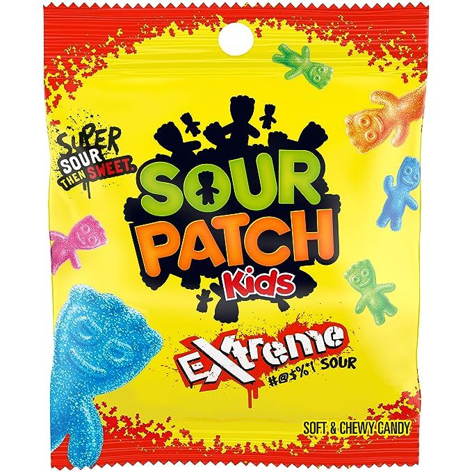 SOUR PATCH KIDS Extreme Sour Soft & Chewy Candy, 4 oz | Amazon (US)