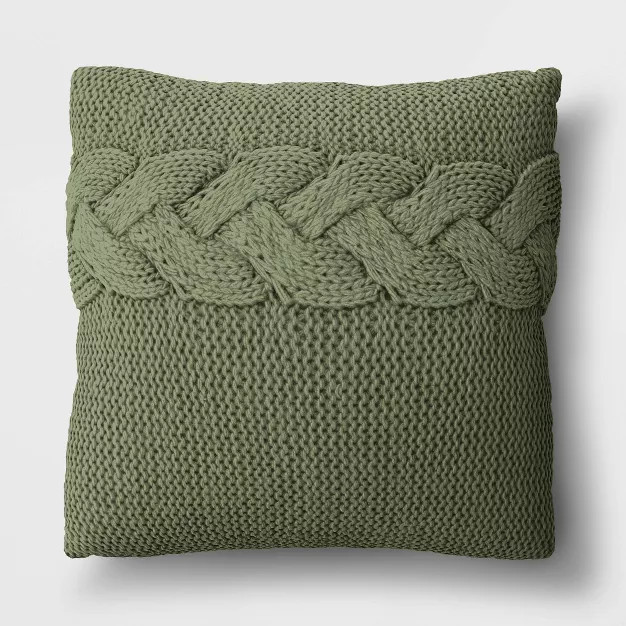 Cable Knit Throw Pillow - Threshold™ | Target