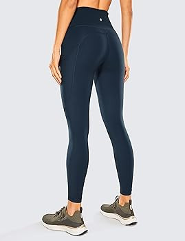 CRZ YOGA Naked Feeling Workout Leggings Pockets 25'' - High Waisted Womens Yoga Pants Running Tig... | Amazon (US)
