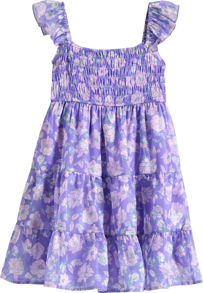 Ava & Yelly Kids' Floral Burnout Chiffon Party Dress | Nordstrom | Nordstrom