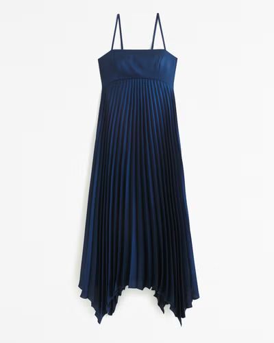 Pleated Midi Dress | Abercrombie & Fitch (US)