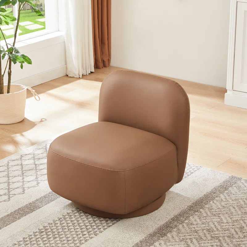 Mercer41 Thackeray 25.2 "Wide Upholstered Swivel Slipper Chair | Wayfair | Wayfair North America